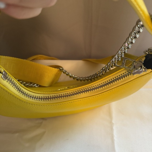 Zadig & Voltaire Moonrock Mini Chain Shoulder Crossbody Hand Bag Yellow - EUC - Picture 4 of 10